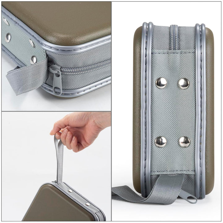 UENTIP CD-Hülle mit 48 Kapazitäten, tragbare DVD-Hülle aus Hartplastik, CD-Organizer, Brieftasche, s