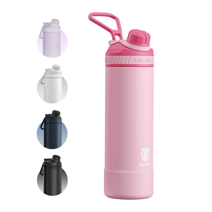 magcheer Isolierte Edelstahl Trinkflasche 750ml mit Griff | BPA-Frei & Auslaufsichere Isolierte Ther