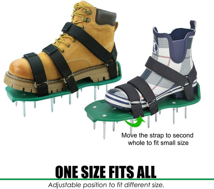 Rasenlüfter Schuhe, Nagelschuhe mit Klettverschluss Aerifizierer für Rasen mit Kostenlose Installati