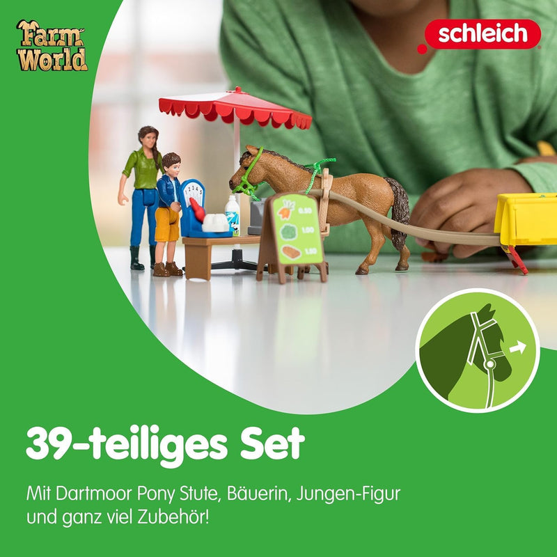 schleich 42528 Mobiler Farm Stand, für Kinder ab 3+ Jahren, FARM WORLD - Spielset Single neue Verpac