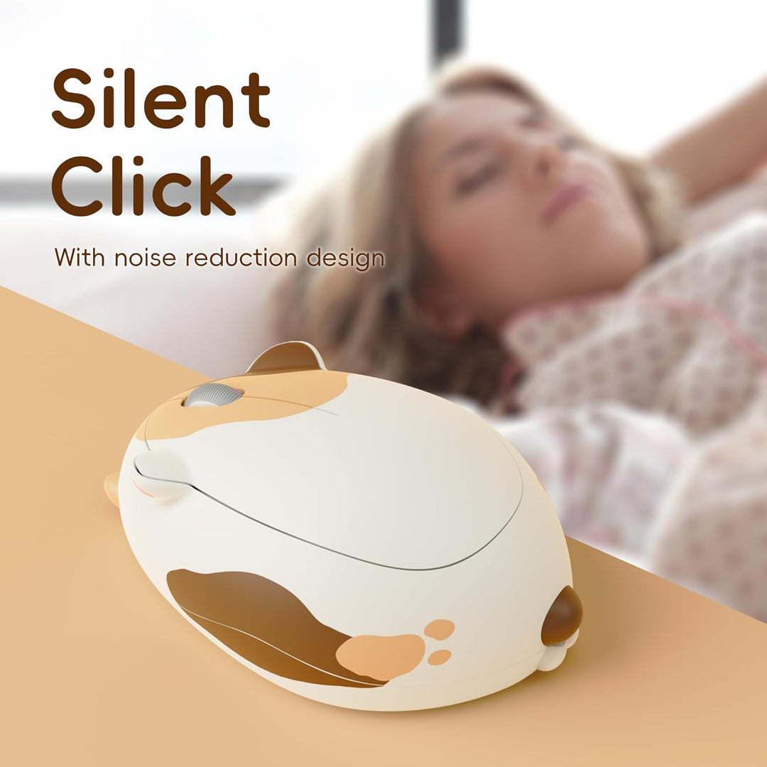Akko Niedliche Kabellose Maus mit Katzenmotiv, 3200 DPI, Tri-Mode-Verbindung, Bluetooth 3.0/5.0/2.4G