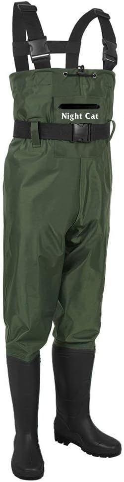 Night Cat Wathose Herren Damen Frauen Wathose mit Stiefeln Wasserdichte Atmungsaktive Crosswater Wad