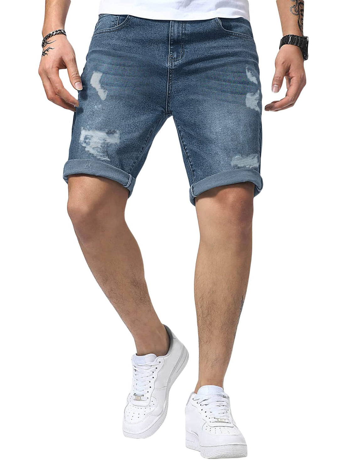 Meilicloth Jeans Shorts Kurze Herren Shorts Sommer Denim Western Casual C Blau XS, C Blau XS