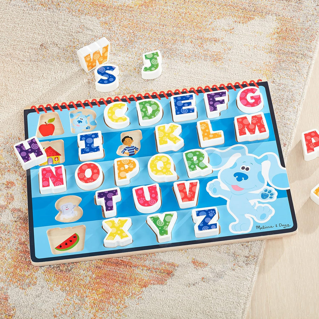 Melissa & Doug 33010 Blue's Clues & You Dickes Holzpuzzle – Alphabet, Mehrfarbig