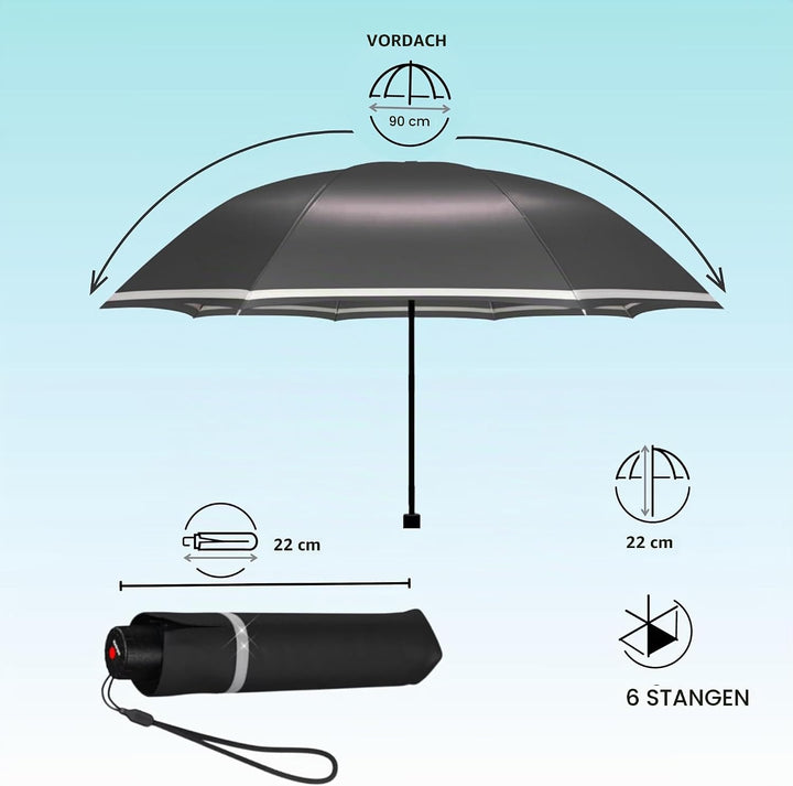 Knirps Rookie manual - Kinderregenschirm black Schwarz, Schwarz