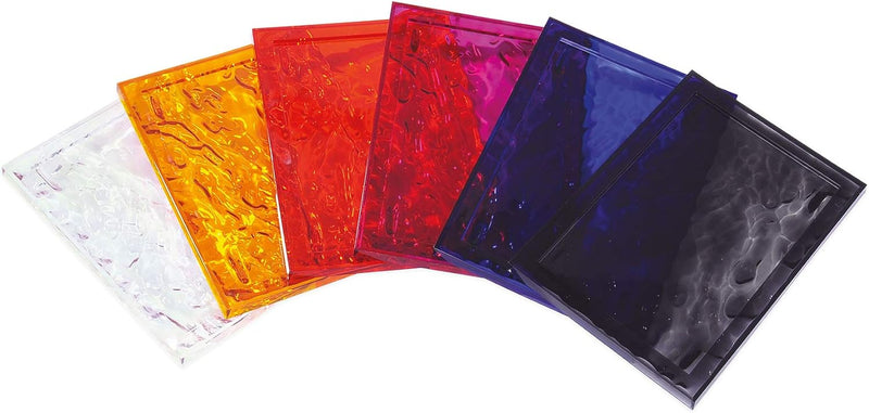 Kartell 01200B4 Dune Tablett, Plastik, Kristall, 46 x 32 x 2,5 cm Piccolo Cristallo, Piccolo Cristal