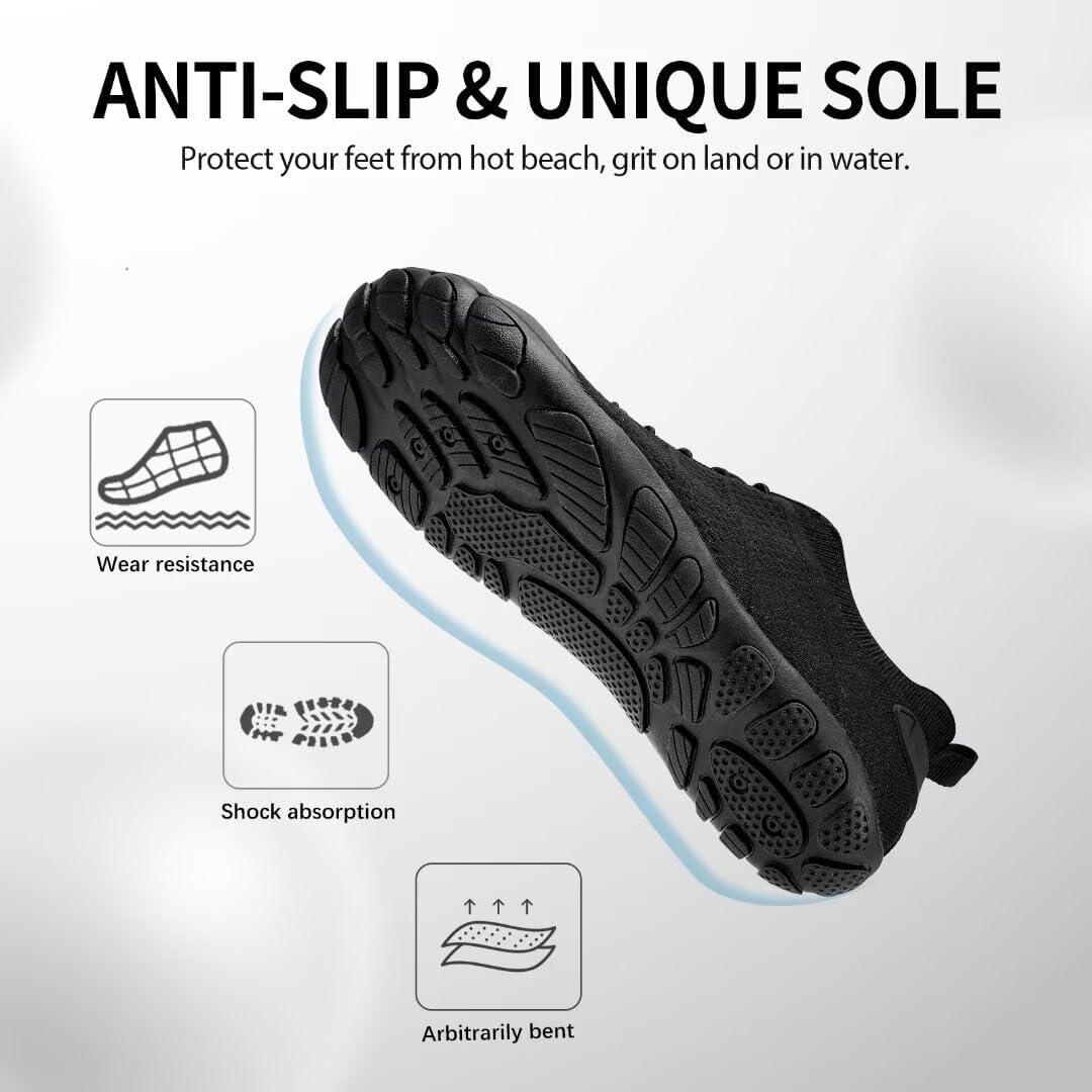 IceUnicorn Barfussschuhe Damen Herren Breite Traillaufschuhe Zehenschuhe Unisex Schwimmschuhe Strand