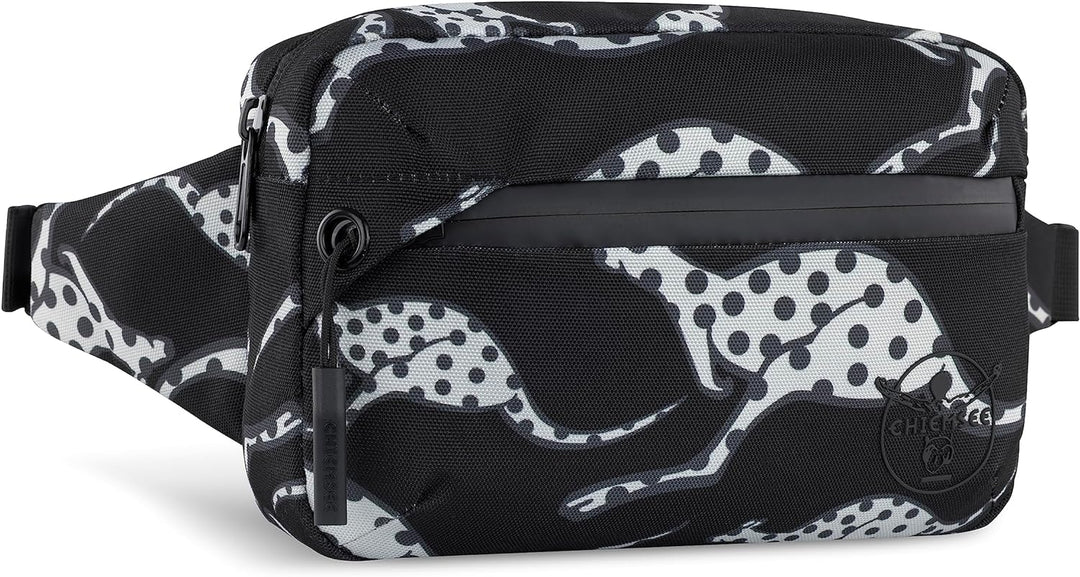 Chiemsee Jump N Fly Gürteltasche, Hüfttasche Reise und Alltag aus recyceltem PET, Schwarz, Schwarz