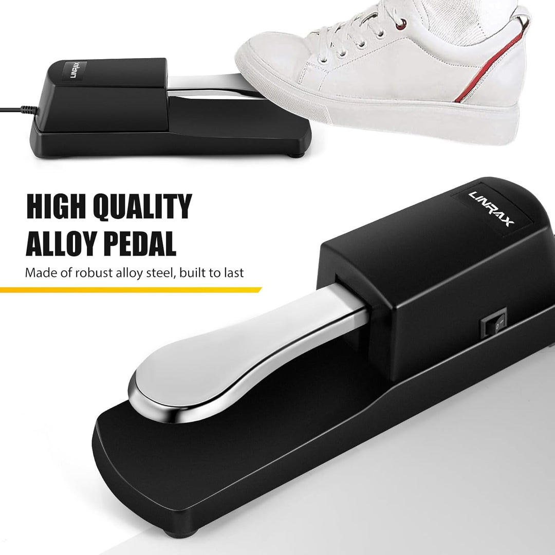 LP1 Keyboard Sustain Pedal, Universal Klavier Pedal mit Polaritätsschalter für E-Piano, E-Keyboard,