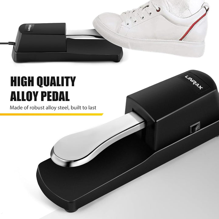 LP1 Keyboard Sustain Pedal, Universal Klavier Pedal mit Polaritätsschalter für E-Piano, E-Keyboard,