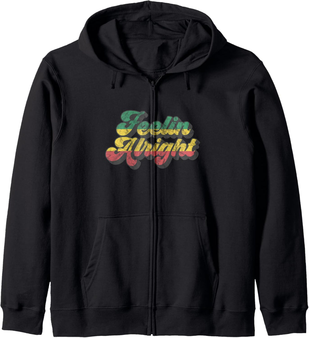 Feelin Alright Rasta Reggae Jamaika Kapuzenjacke