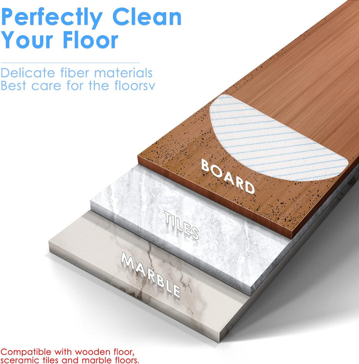 CHAIN PEAK (100 Stück) Einweg-Mikrofaser-Wischpads für ECOVACS DEEBOT OZMO T8/ T8+/ T8 AIVI/ T9/ T9
