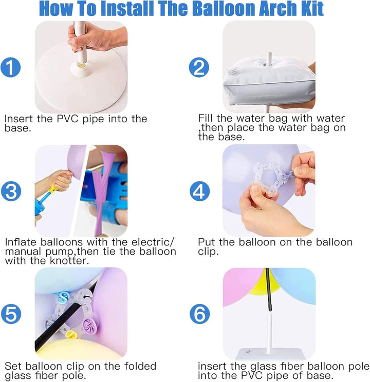 2.3M Ballonbogen-Kit,Rund Ballonsäulenständer,Tisch Luftballon Bogen Kit,Party Dekoration Ballonboge