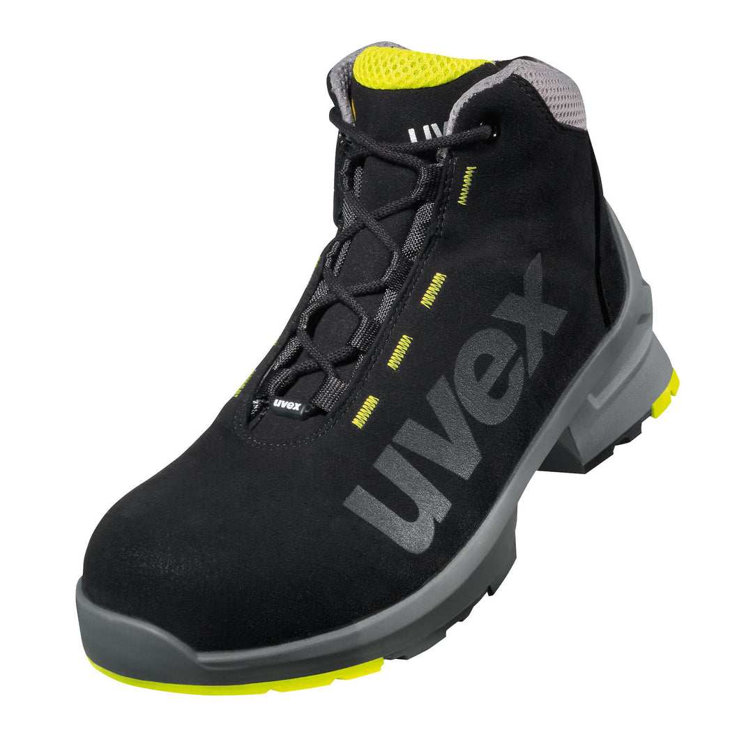 Uvex 1 Arbeitsstiefel - S2-Sicherheitsstiefel S1 SRC ESD - Lime-Schwarz, Grösse:46