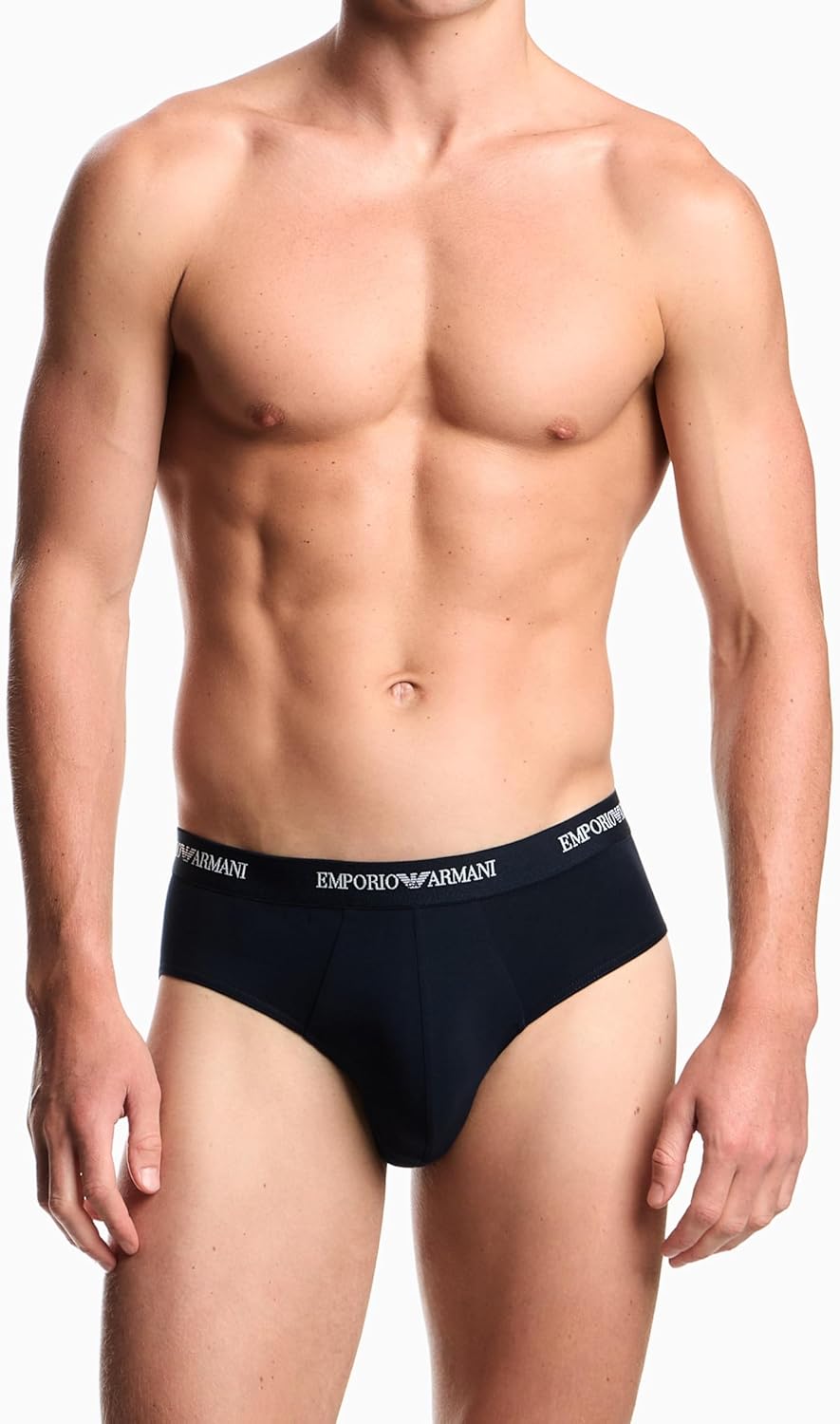 Emporio Armani Herren Bold Monogram 3-Pack Brief Slip S Armani Blue/Armani Blue/Armani Blue, S Arman