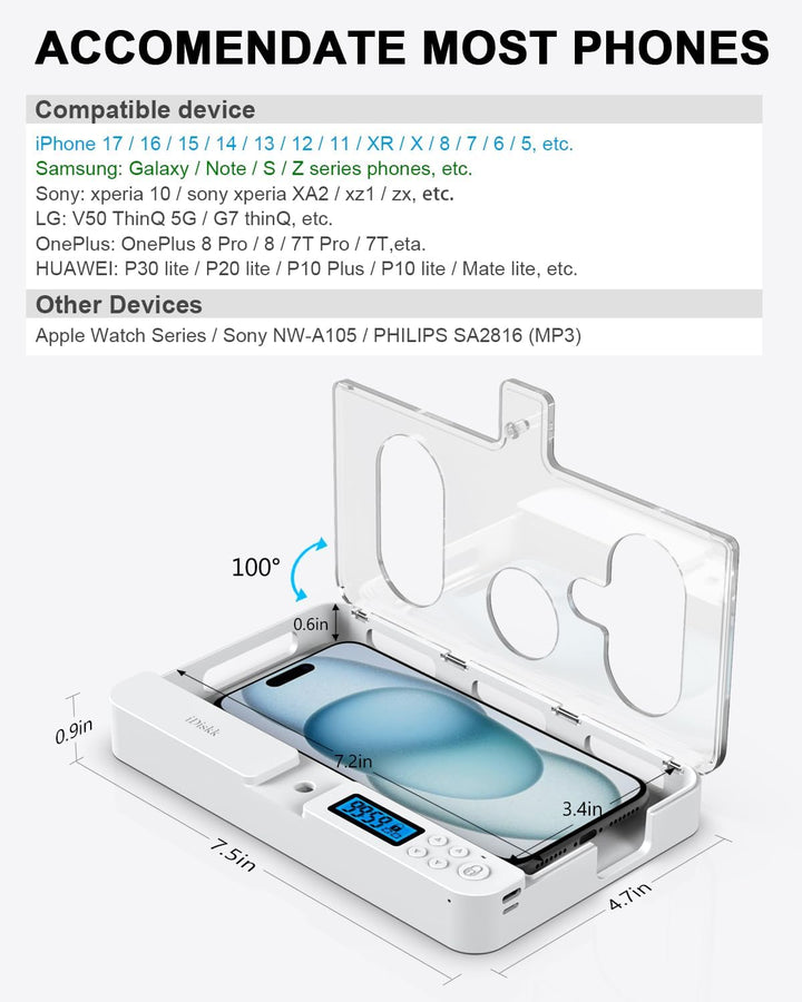 iDiskk Handy Timer Box Händy Gefängnis, Universal Handy Safe Schlossbox für alle iPhones und die mei