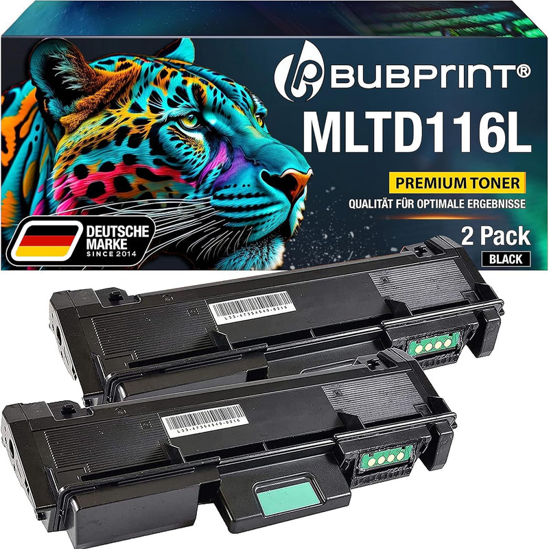 D116 2 Tonerkartuschen kompatibel als Ersatz für Toner Samsung MLT-D116L für Samsung Xpress M2835dw