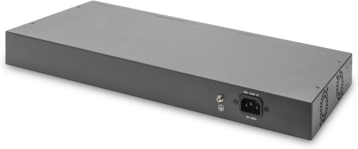 DIGITUS Gigabit Ethernet Netzwerk-Switch - 19 Zoll - 24 Ports - 4 x Uplink (SFP/RJ45) - Layer 2 Mana