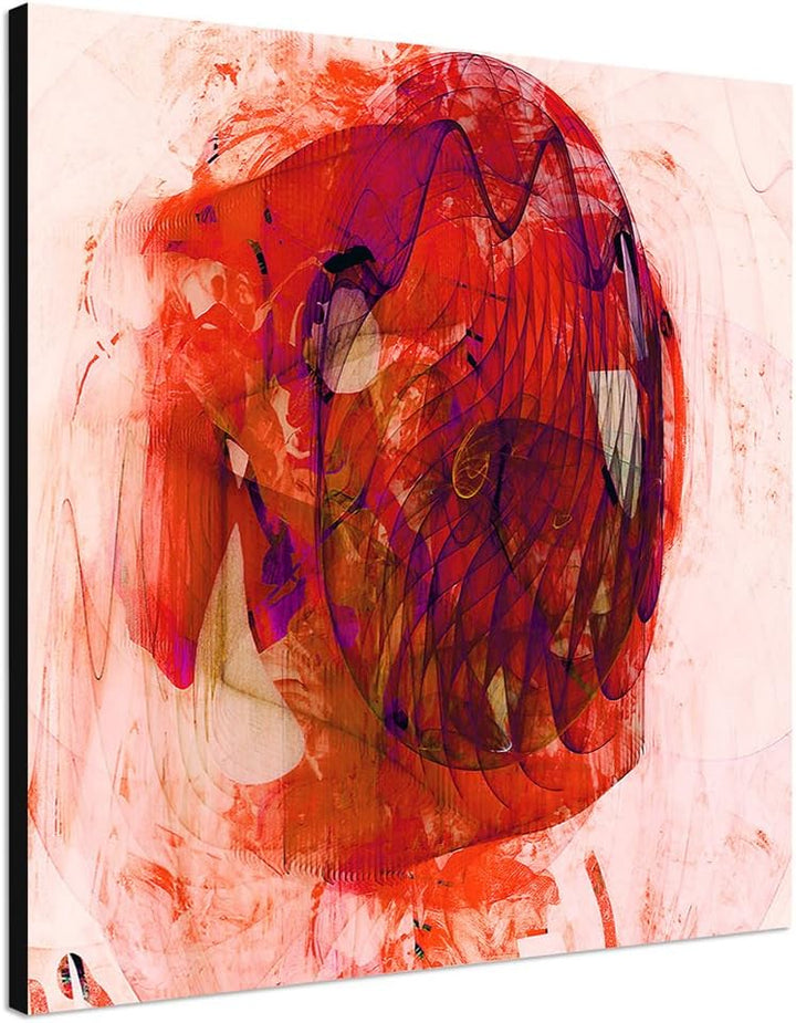 Paul Sinus Art Wandbild Abstrakt376_60x60cm Bild auf Leinwand - explosiver Einklang - Abstraktes Mot