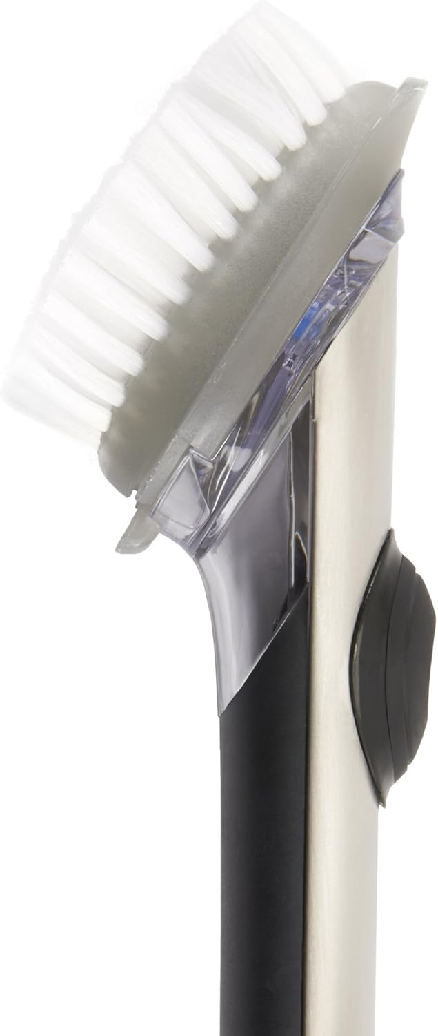 OXO Steel Seifenspender, Spülbürste, Nachfüllpack, 2 Stück, Synthetik, Weiss, 2 Count (Pack of 1), 2