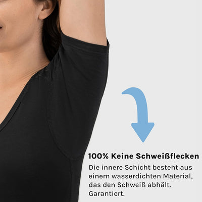 Fibershirts® Anti Schweiss Shirt - T-Shirt gegen Schweissflecken - Anti Schweiss Unterhemd - Mit Arm