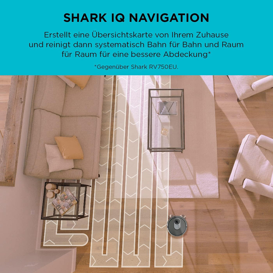 Shark AI Saugroboter, Staubsauger-Roboter mit Anti Hair Wrap,Teppich und Hartboden, Roboterstaubsaug