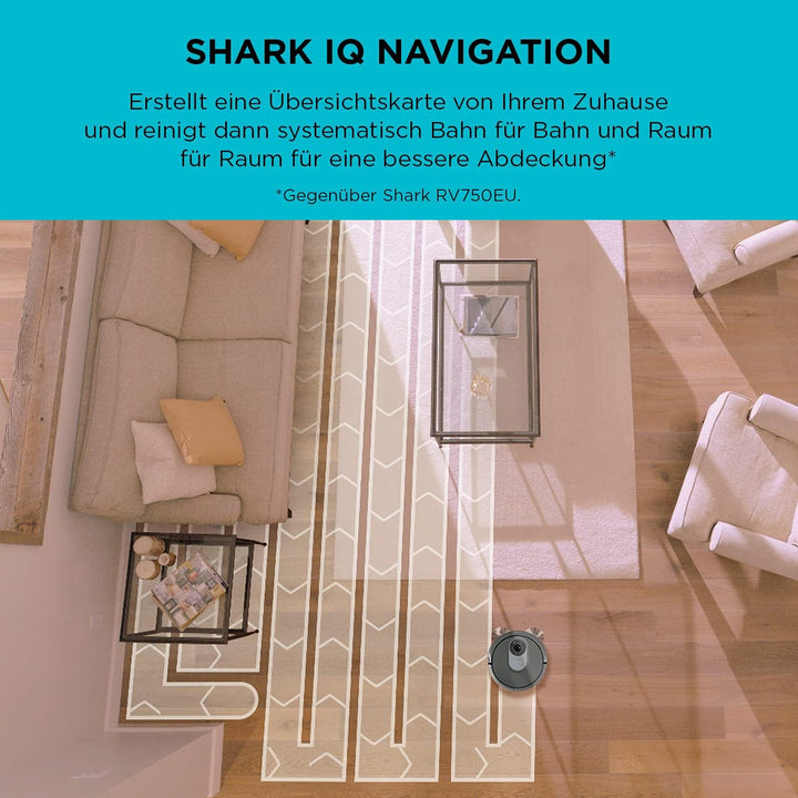 Shark AI Saugroboter, Staubsauger-Roboter mit Anti Hair Wrap,Teppich und Hartboden, Roboterstaubsaug