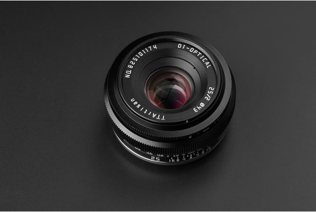 TTArtisan APS-C 25 mm F2 Metallgehäuse, kompatibel mit Fuji X-Halterung, Schwarz Schwarz 25 mm F2, S