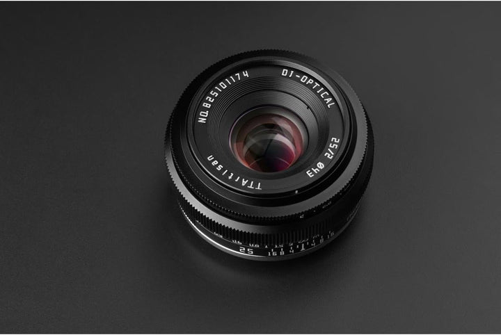 TTArtisan APS-C 25 mm F2 Metallgehäuse, kompatibel mit Fuji X-Halterung, Schwarz Schwarz 25 mm F2, S