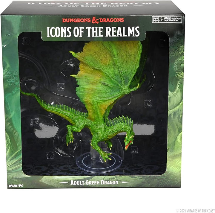 WizKids D&amp;D Icons of The Realms: Adult Green Dragon Figur | DnD Miniaturen Grün für Erwachsene, Grün
