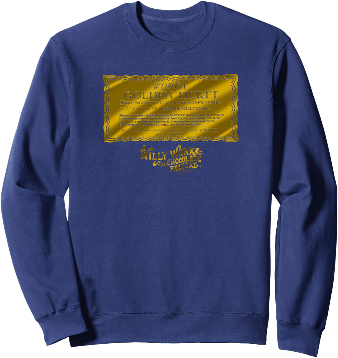 Willy Wonka and the Chocolate Factory the Golden Ticket Sweatshirt