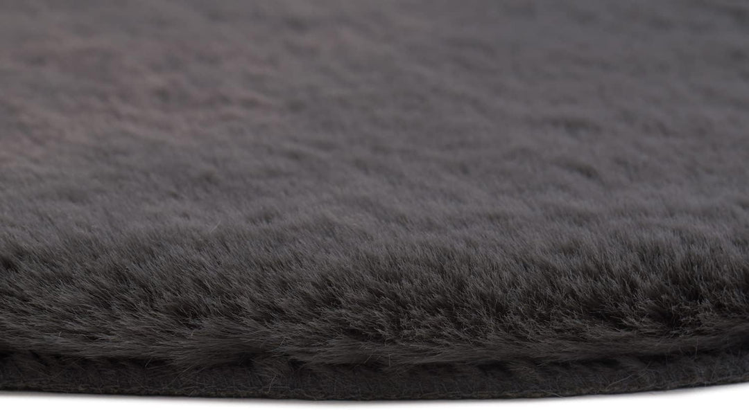 Gözze - Eleganter und Weicher Teppich aus Kunstleder, 70 x 130 cm - Anthrazit Anthrazit 70 x 130 cm
