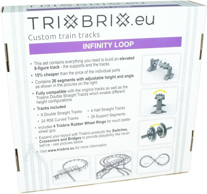 Trixbrix Supports Bundle 2.0 Compatible with Lego City Train Sets 60197 60198 10277 60205 60238 6033