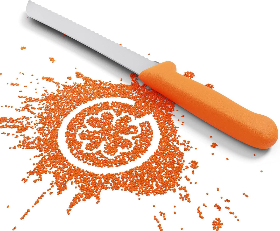 Giesser seit 1776 - Made in Germany - Brotmesser orange, Basic Orange, Klinge 21 cm, Wellenschliff,