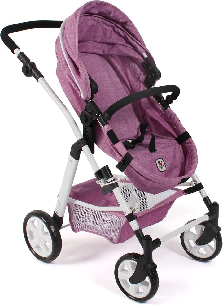 Bayer Chic 2000 - Puppenwagen Nele, 2-in-1 Kombipuppenwagen für Kinder von 3 bis 8 Jahren, Puppenkin