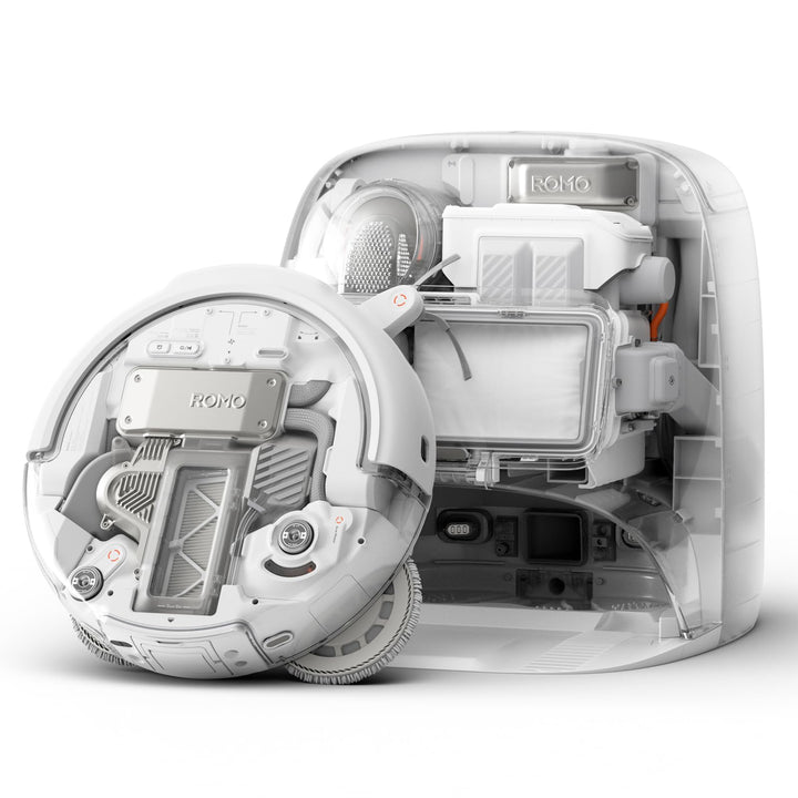 DJI ROMO P mit Zubehörset, Saugroboter mit Wischfunktion, 25.000 Pa Saugkraft, Hinderniserkennung au