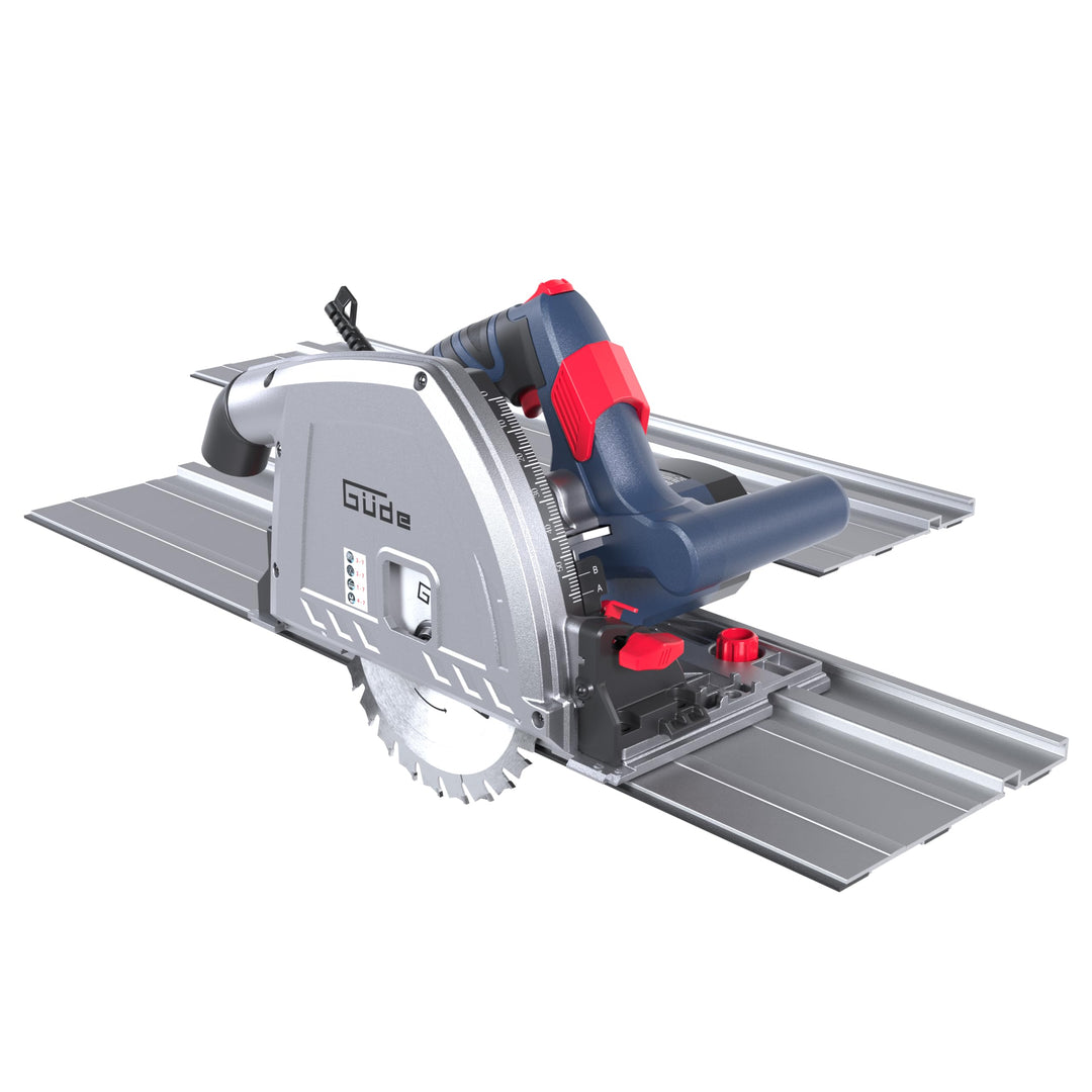 Güde 58232 Tauchkreissäge TS 57-1400 KE Set (1400 W, Sägeblatt-Ø 165 mm, Paralleler Tauchmechanismus