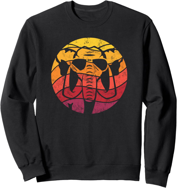 Elefant Retro Style Vintage Sweatshirt