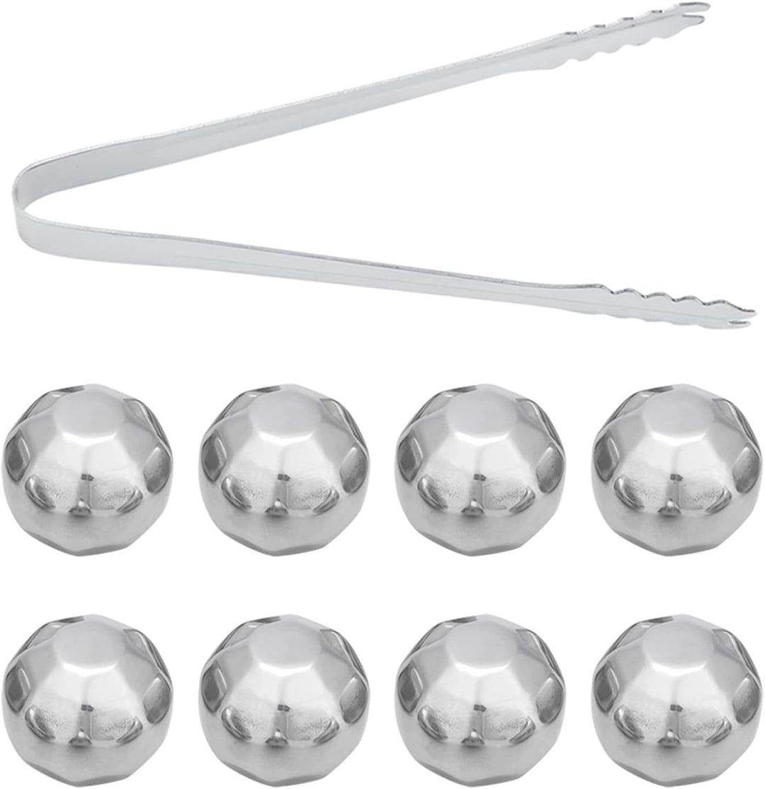 Edelstahl-Eiskugeln, wiederverwendbare Edelstahl-Whisky-Eiskugeln, Metall-Eiskugelwürfel, Getränkekü