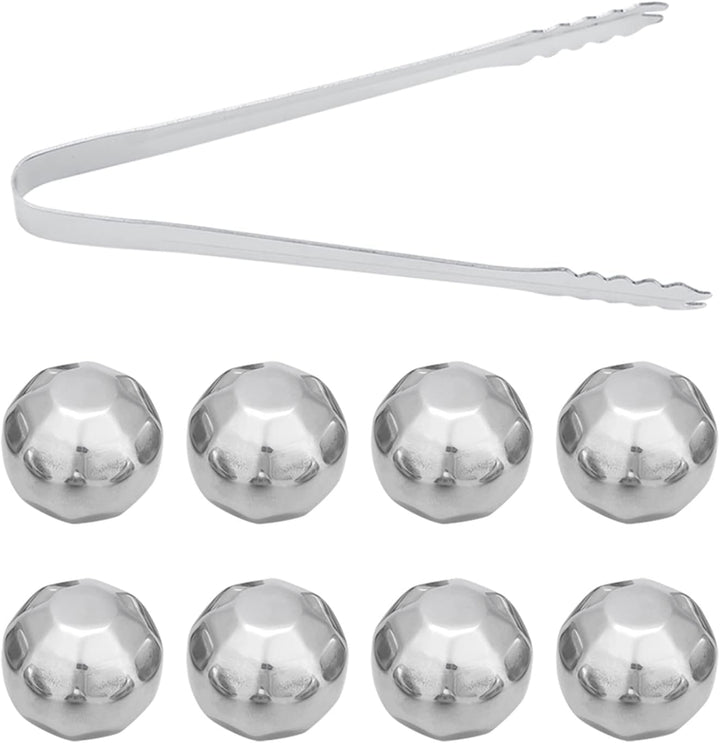 Edelstahl-Eiskugeln, wiederverwendbare Edelstahl-Whisky-Eiskugeln, Metall-Eiskugelwürfel, Getränkekü