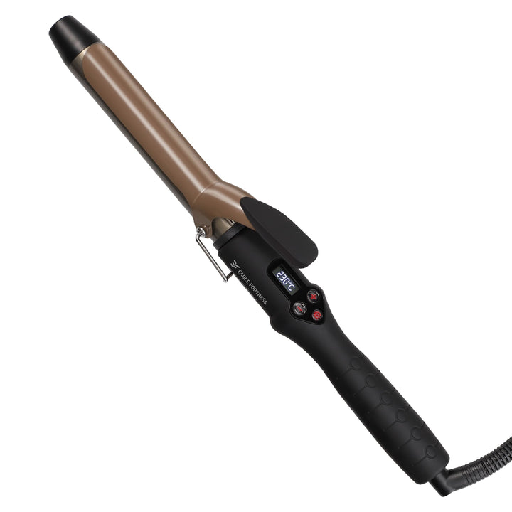 Professioneller Lockenstab mit LCD-Display, 30 Sek. Schnellaufheizung, 60°C–230°C, Keramik-Aluminium
