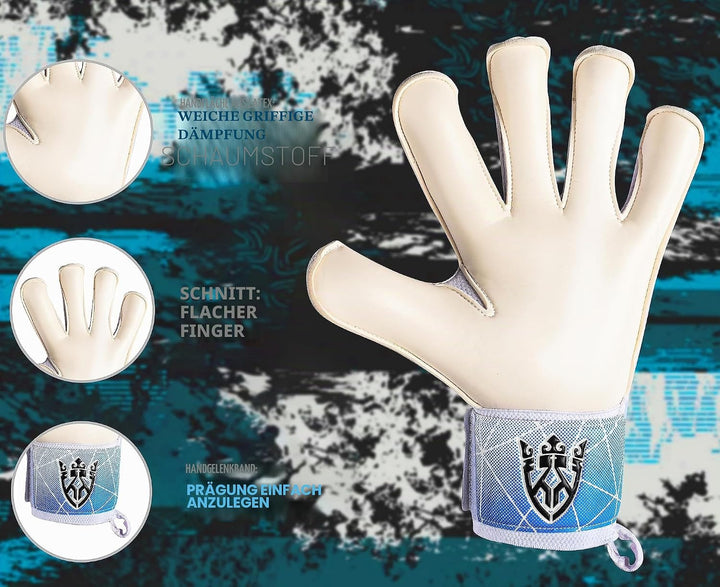 Keeperking Torwarthandschuhe Erwachsene Kinder Jugend mit und ohne Fingerschutz Fussballhandschuhe a