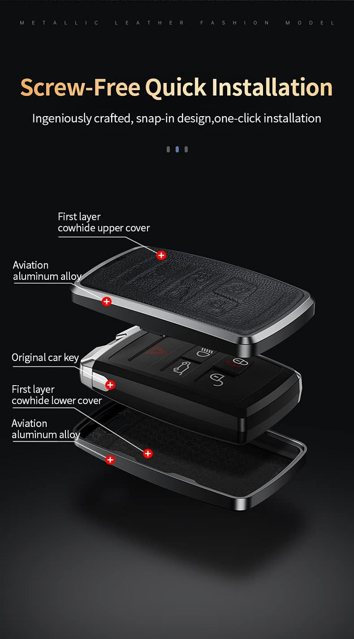 HIBEYO Smart Autoschlüssel Hülle passt für Land Rover Discovery 5 Range Rover Sport Evoque Velar LR2