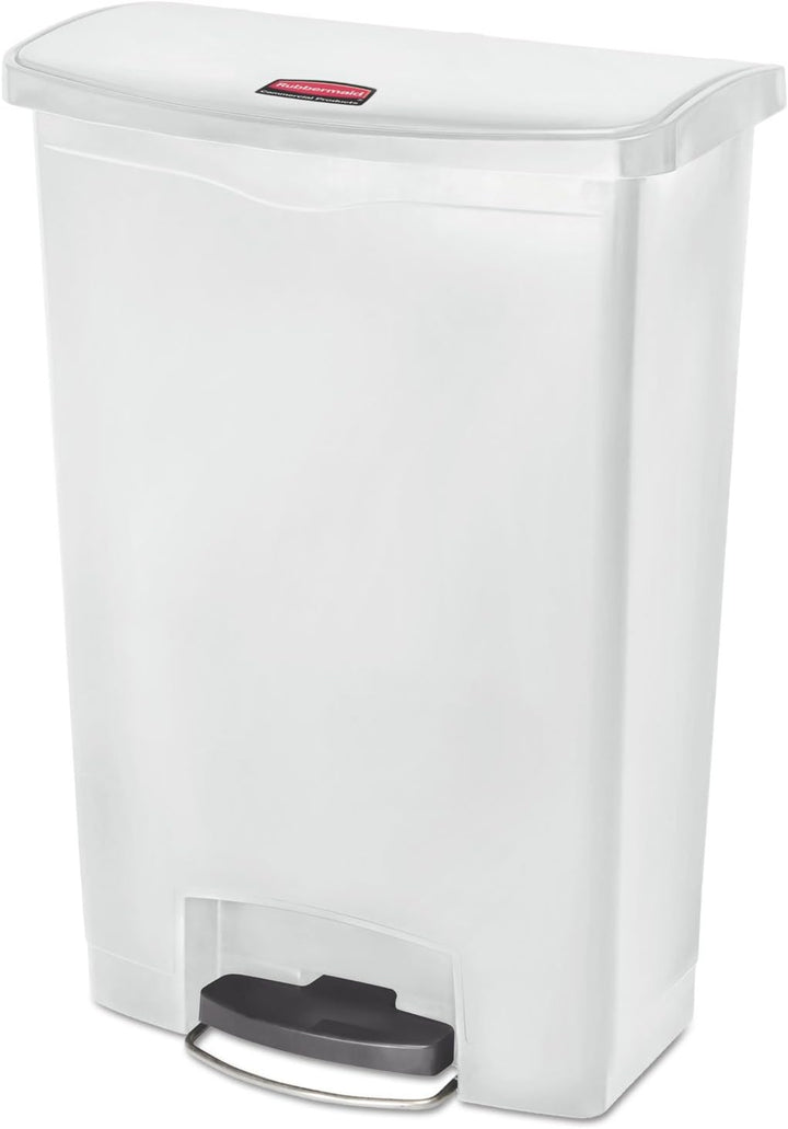 Rubbermaid Commercial Products 1883561 Slim Jim Step On Kunststoff-Tretabfalleimer mit Pedal an der