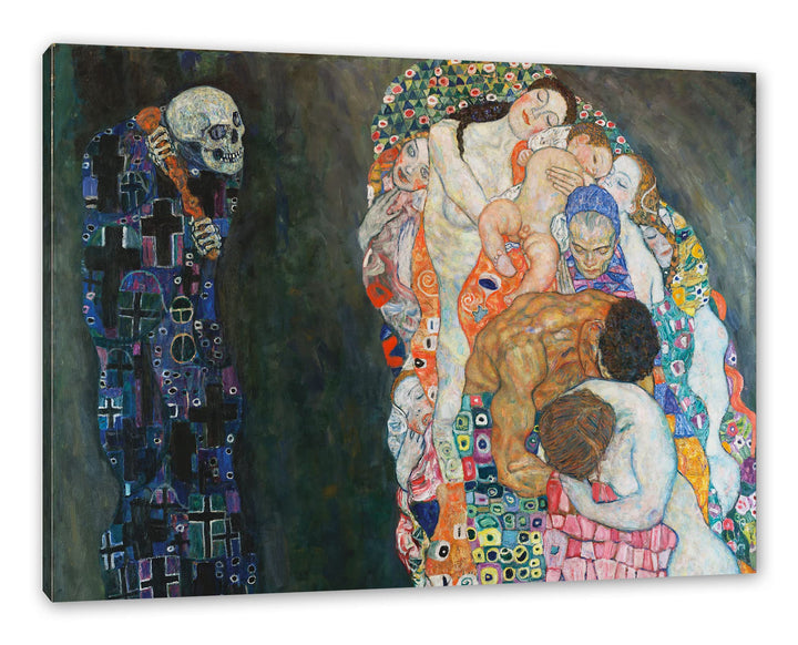 Generisch Gustav Klimt - Tod und Leben als Leinwandbild / Grösse: 100x70 cm / Wandbild / Kunstdruck
