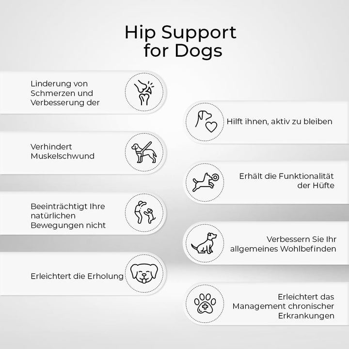 Ortocanis - Hüftorthese für Hunde - Hüftdysplasie, Hüftschmerzen oder Lokalisierten Arthrose - Stabi