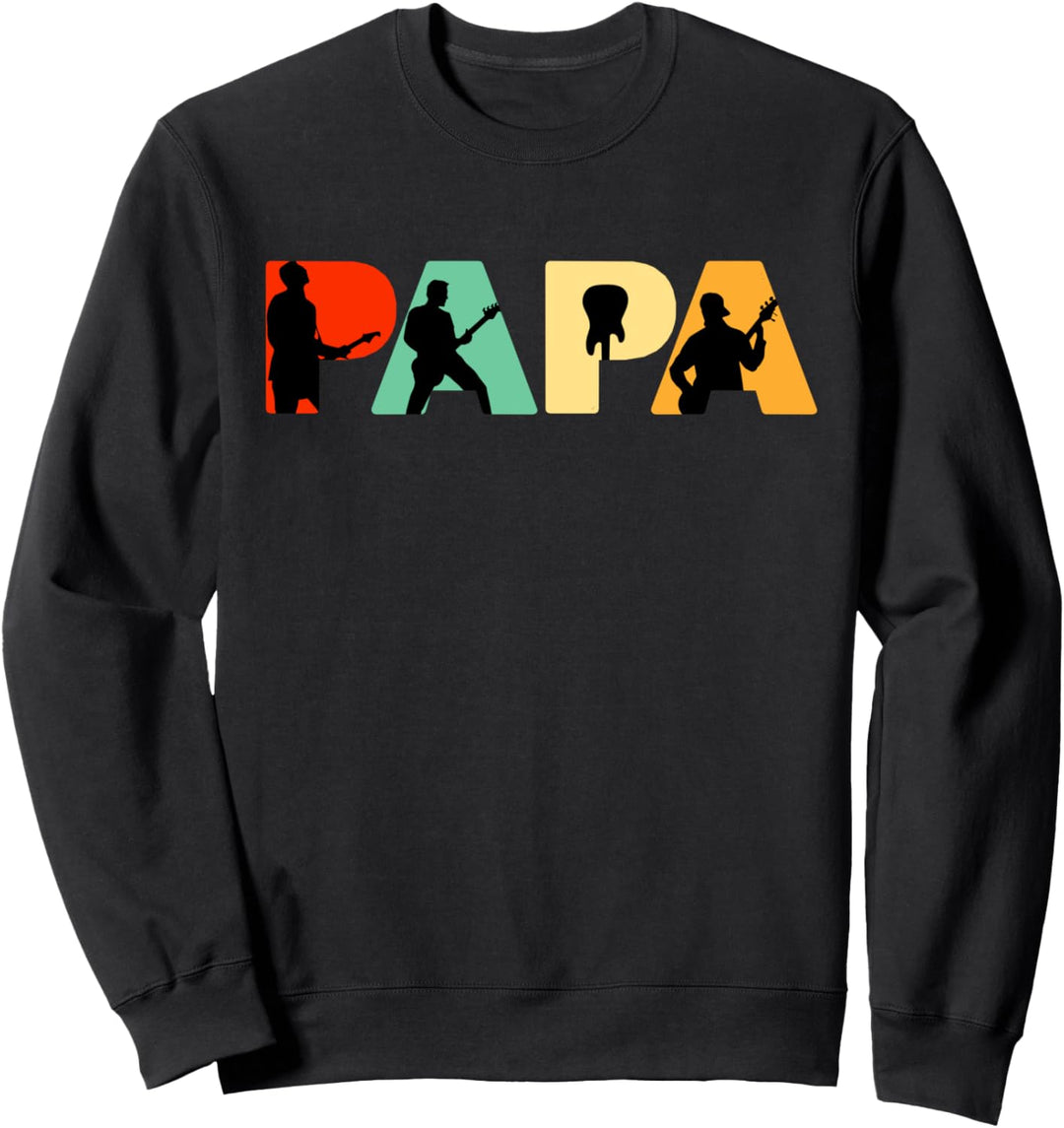 Retro-Basspapa, Lustiges Vintage-Papa-Bassgeschenk Sweatshirt
