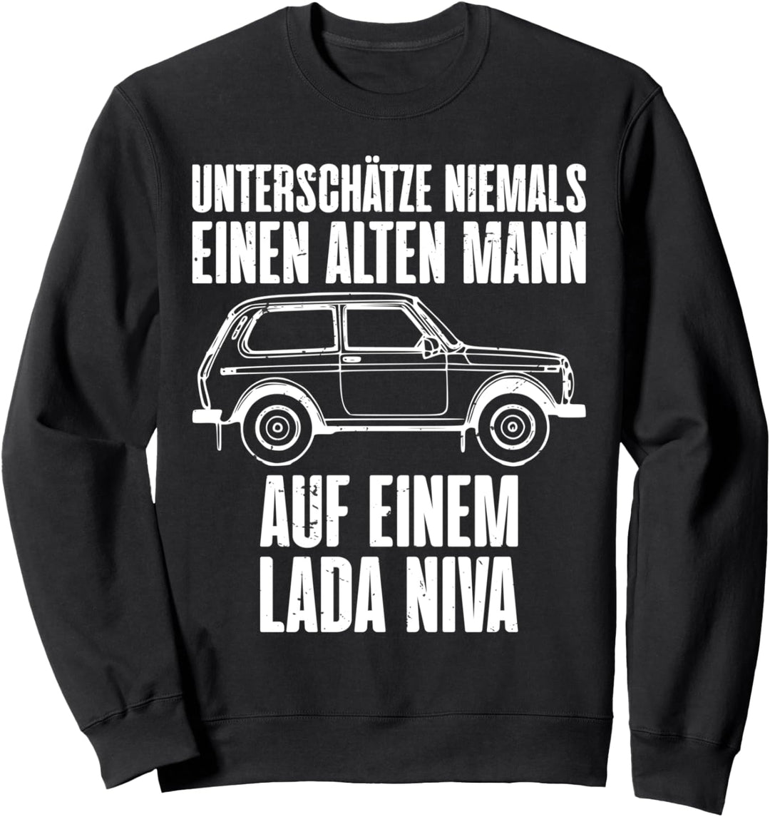 Lada Niva 4x4 Offroad Opa Grossvater Russland Sweatshirt
