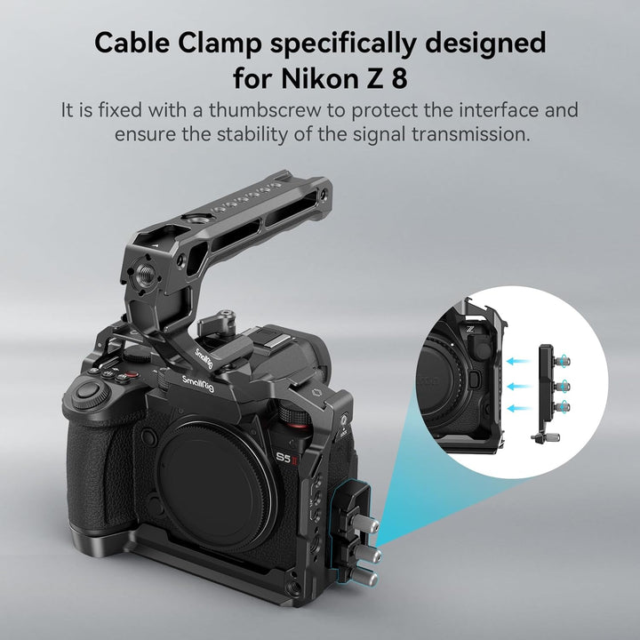 SMALLRIG Z8 Cage Kit für Nikon Z 8, mit Griff Oben und HDMI-Kabelklemme, Video Vlog Vollkäfig Set au