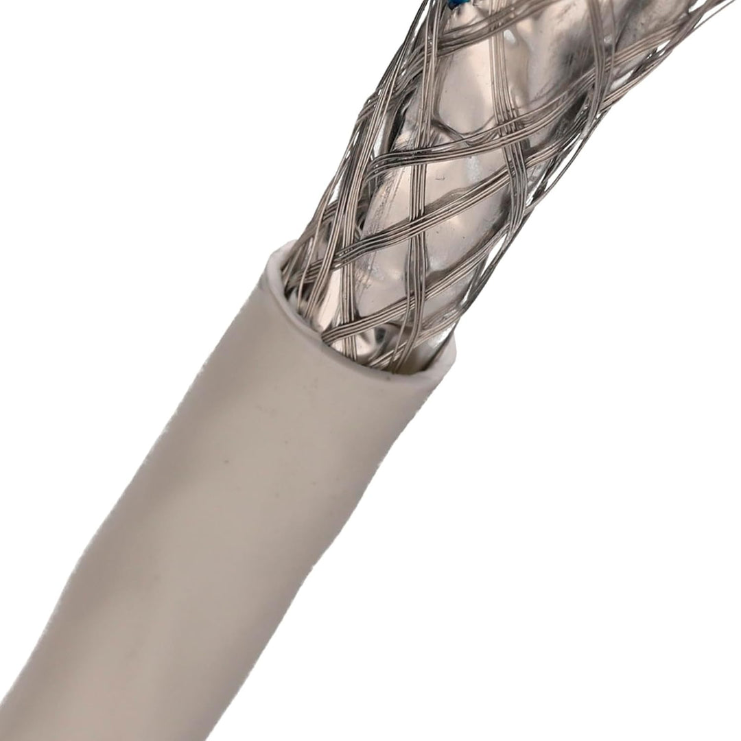 kenable Ethernet-Kabel für den Aussenbereich Cat6A Kupfer SF/FTP 50m Weiss, 50m Weiß
